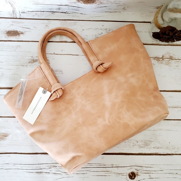 NWT | Anthropologie Kaitlyn Knotted Tote - Rose - Picture 2 of 8